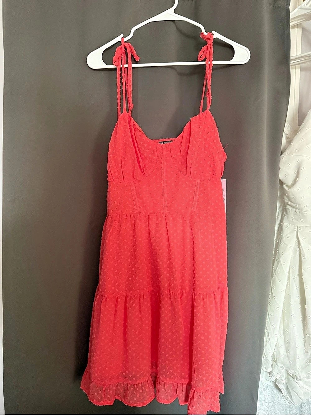 Wild Fable Swiss Dot Tiered Mini Dress Red XXL NWT